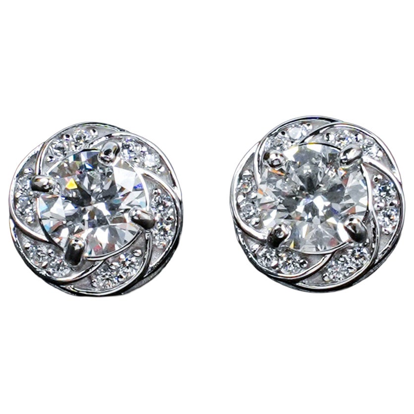 Orecchini a bottone in argento sterling 925 con moissanite: un bellissimo regalo per le donne