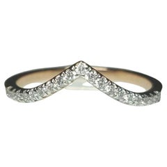 925 Sterling Silver Moissanite V Shape Ring Beautiful Gift For Women