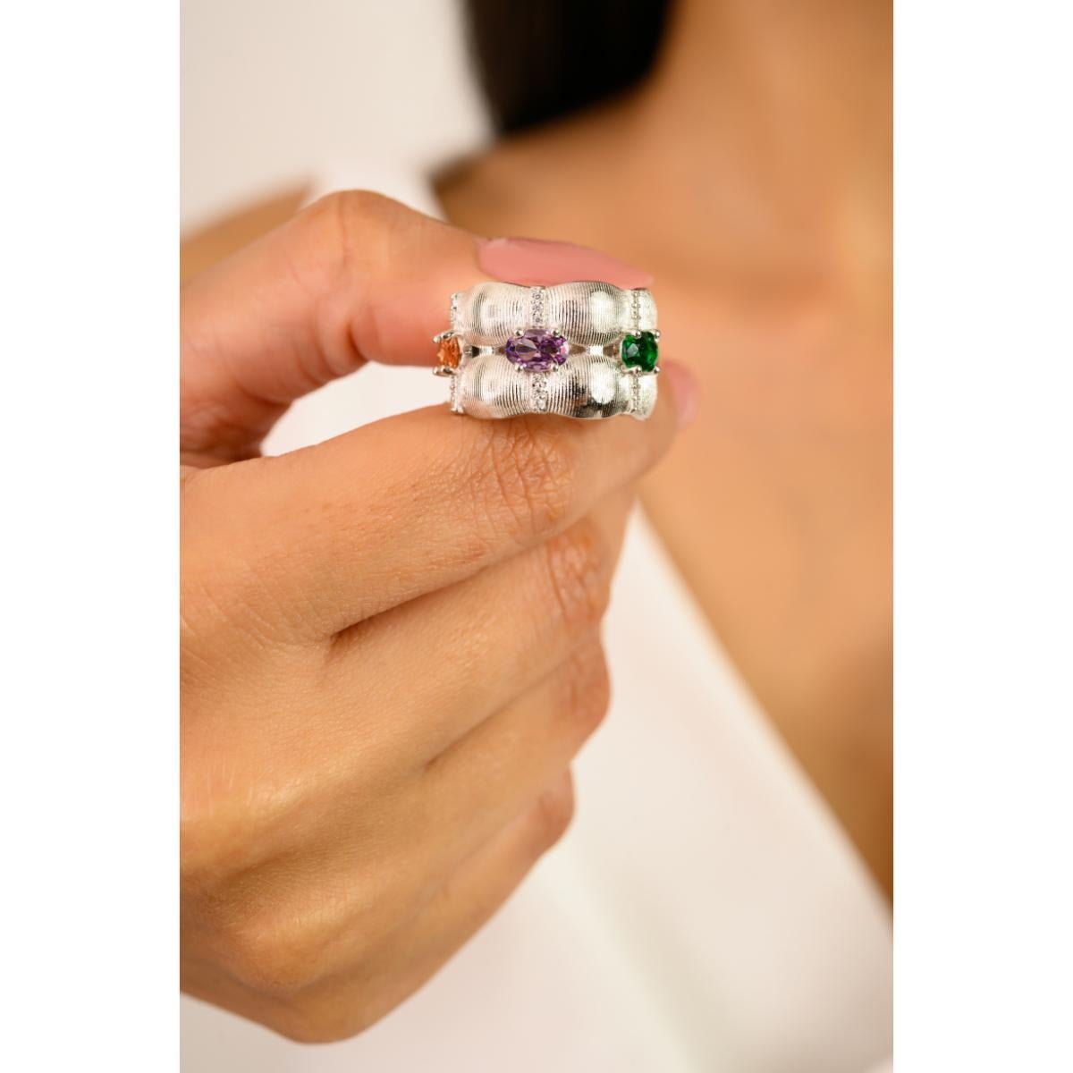 in vendita:  Anello a fascia con zircone multicolore in argento 925 per donna Gioielli 3