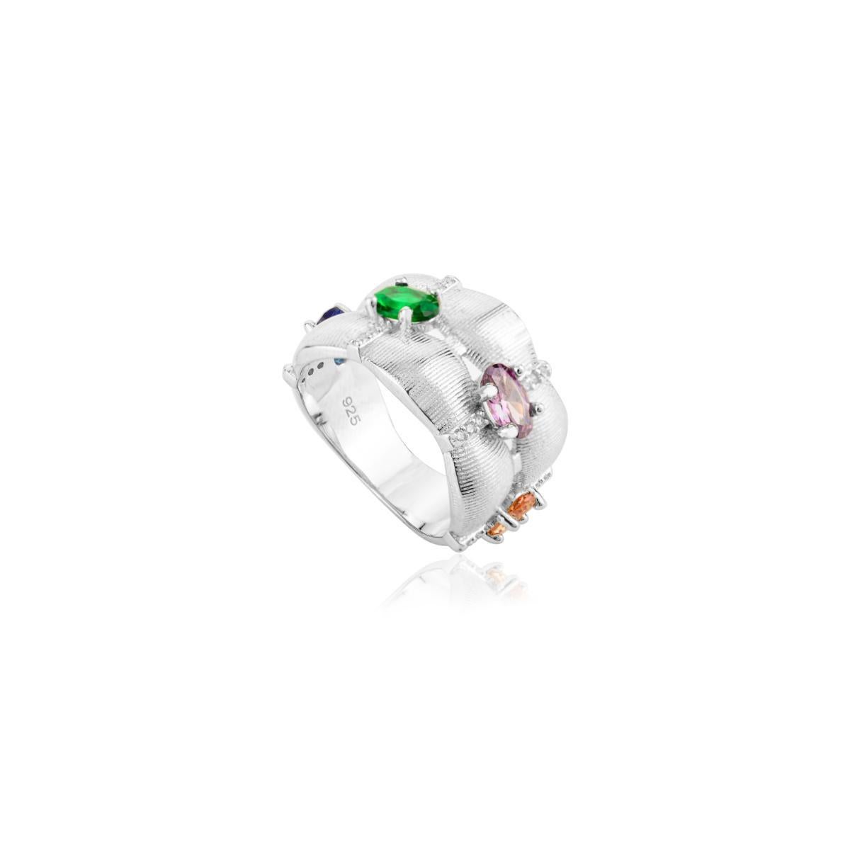 in vendita:  Anello a fascia con zircone multicolore in argento 925 per donna Gioielli 4