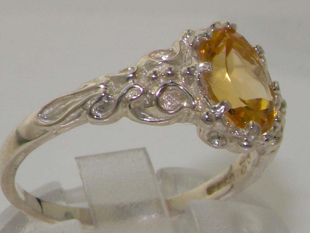 For Sale:  925 Sterling Silver Natural Citrine Anniversary Solitaire Ring Customizable 3