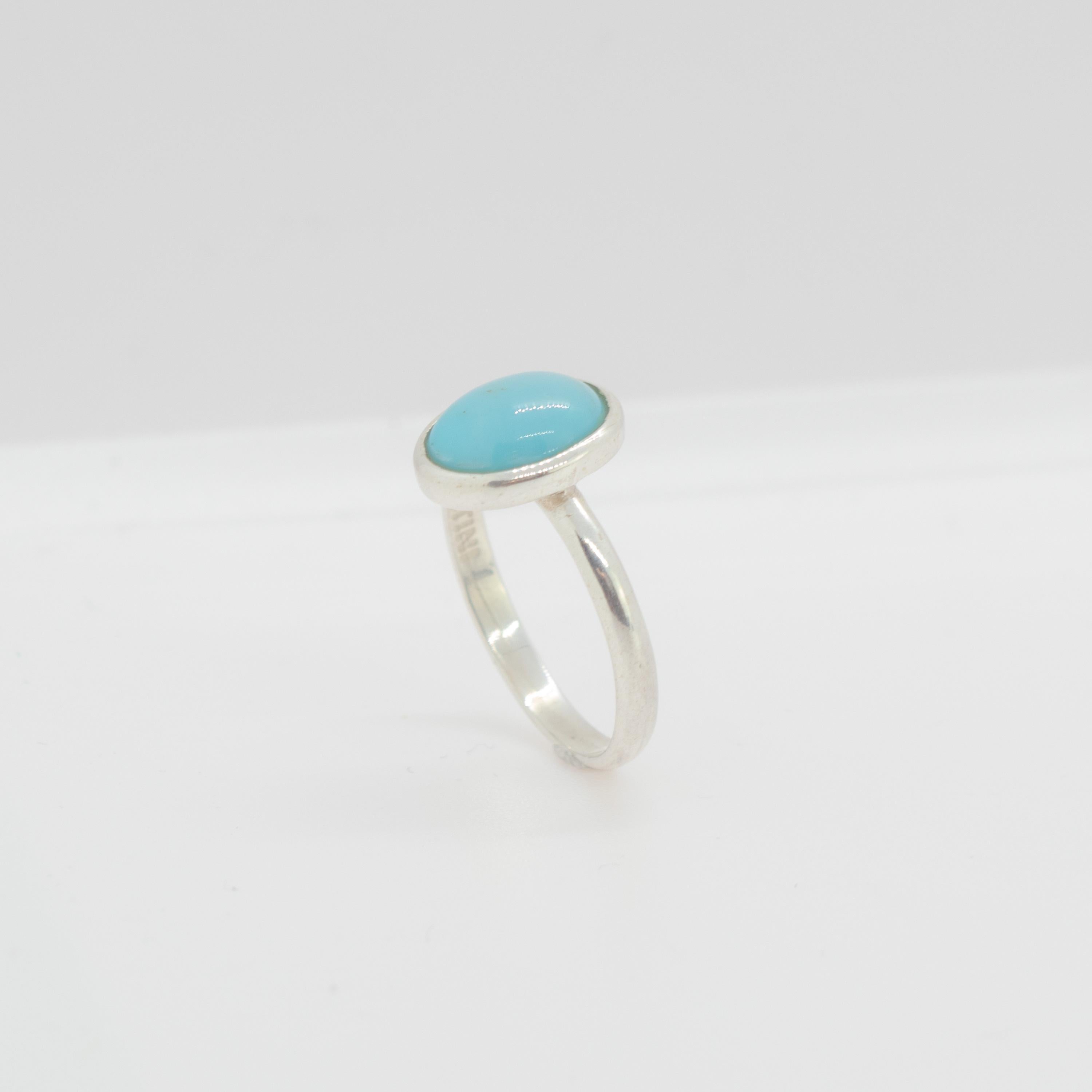 oval turquoise rings