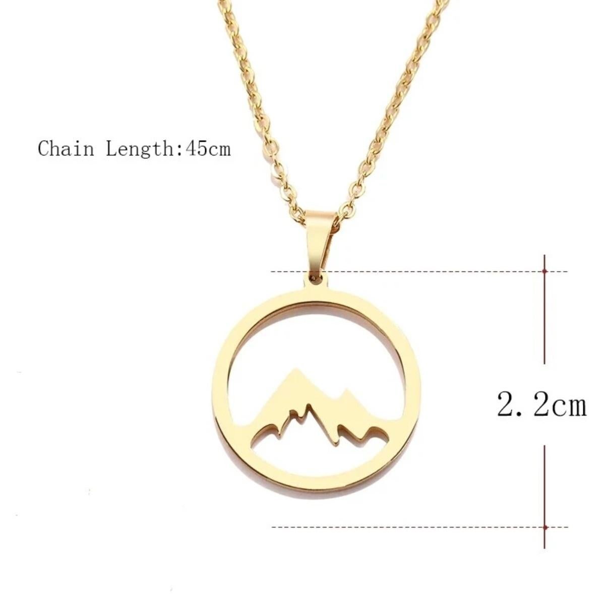 925 Sterling Silver Necklace For Women Mountain Hill Engagement Pendant Jewelry. en vente 1