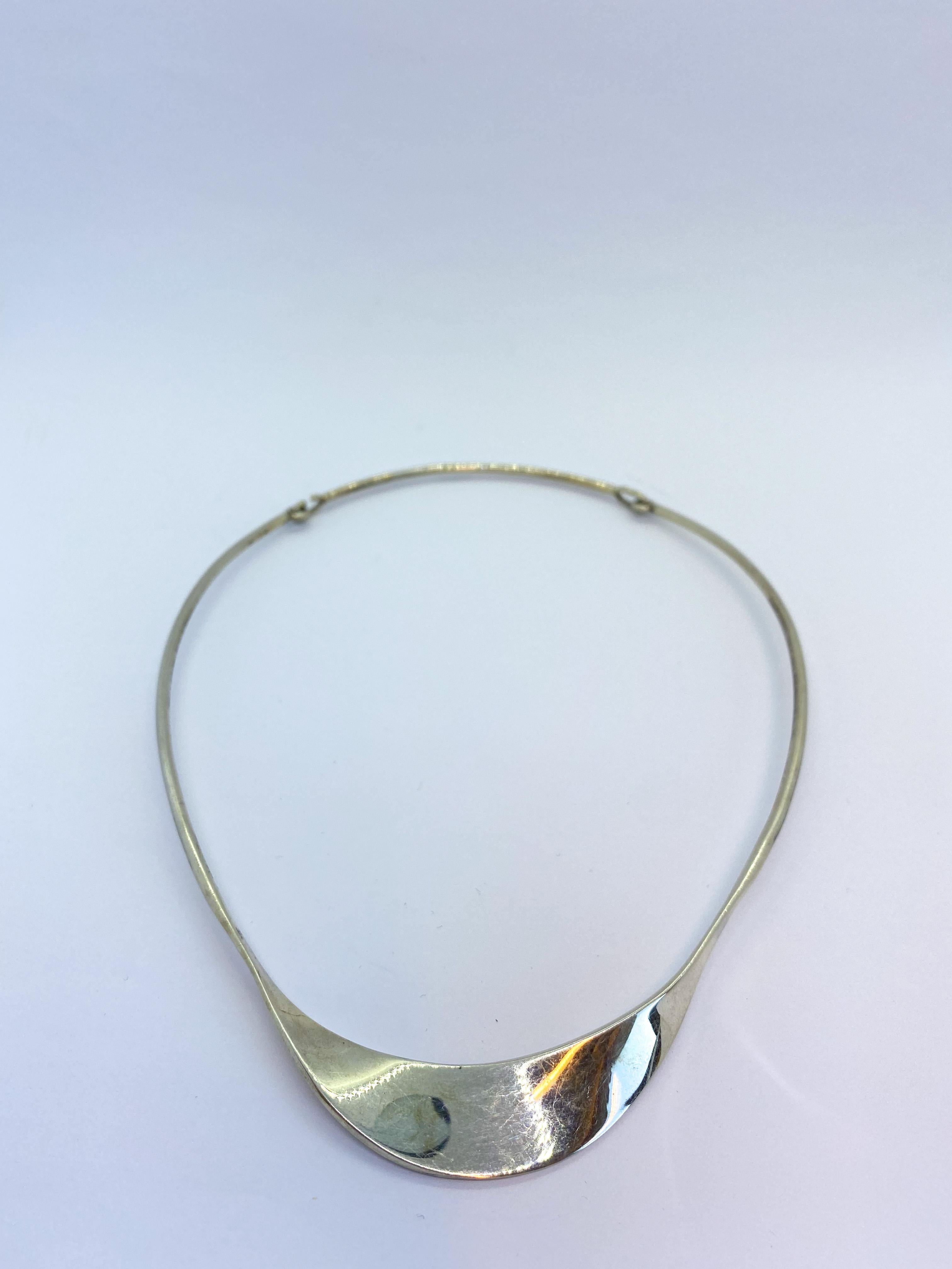 925 Sterling Silver Necklace Silver Dreams Pekka Piekäinen Finland In New Condition For Sale In Orimattila, FI