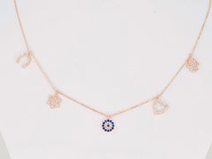 925 Sterling Silver Necklace with Charms, Lucky Charms Necklace