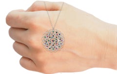 925 Sterling Silver Necklace with Pendant. Flower of life pendant