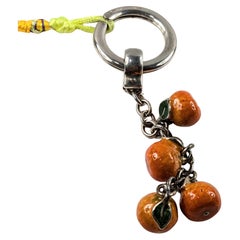 Vintage 925 Sterling Silver Oranges Keychain by Pietro Sorini