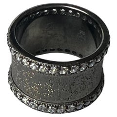 925 Sterling Silver Oxidized Ring  Size 4.5