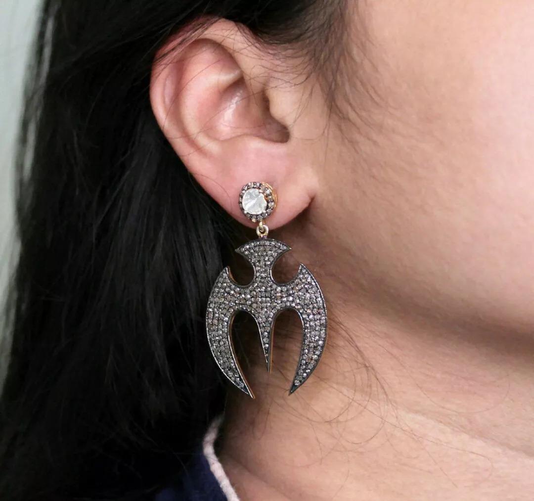 925 Sterling Silver Pave Diamond Bat Earring Handmade Diamond Batman Earring
Light weight can be worn everyday

Additional information:
Condition: New with tags: A brand-new, unused, and unworn item (including handmade items) in the original