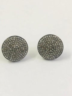 925 Sterling Silver Pave Diamond Studs Earrings Beautiful Gift For Women Wedding