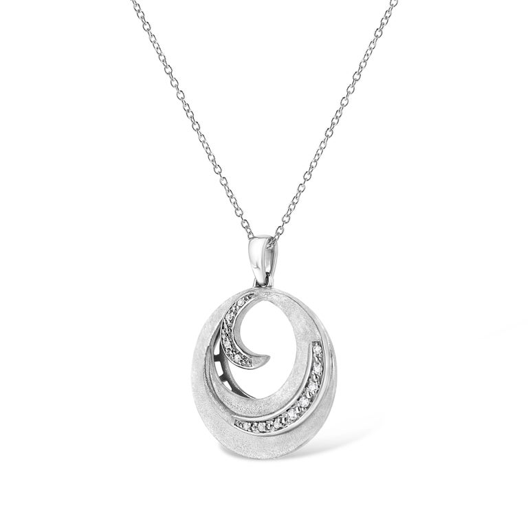 .925 Sterling Silver Pave-Set Diamond Accent Fashion Cir…