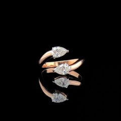 925 Sterling Silver Pear Cut ring Beautiful Wedding Anniversary Gift.