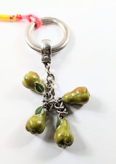 925 Sterling Silver Pears Keychain by Pietro Sorini