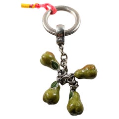Vintage 925 Sterling Silver Pears Keychain by Pietro Sorini