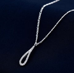 Ciondolo in argento 925 Regalo di anniversario per le donne Elegante ciondolo di moissanite
