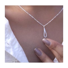 Ciondolo in argento 925 Regalo di anniversario per le donne Elegante ciondolo di moissanite