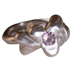 925 Sterling Silver & Pink Tourmaline Ring by L A MH