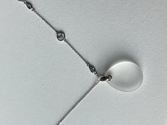 925 Sterling Silver Quartz Necklace Emporio Armani