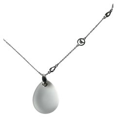 925 Sterling Silver Quartz Necklace Emporio Armani