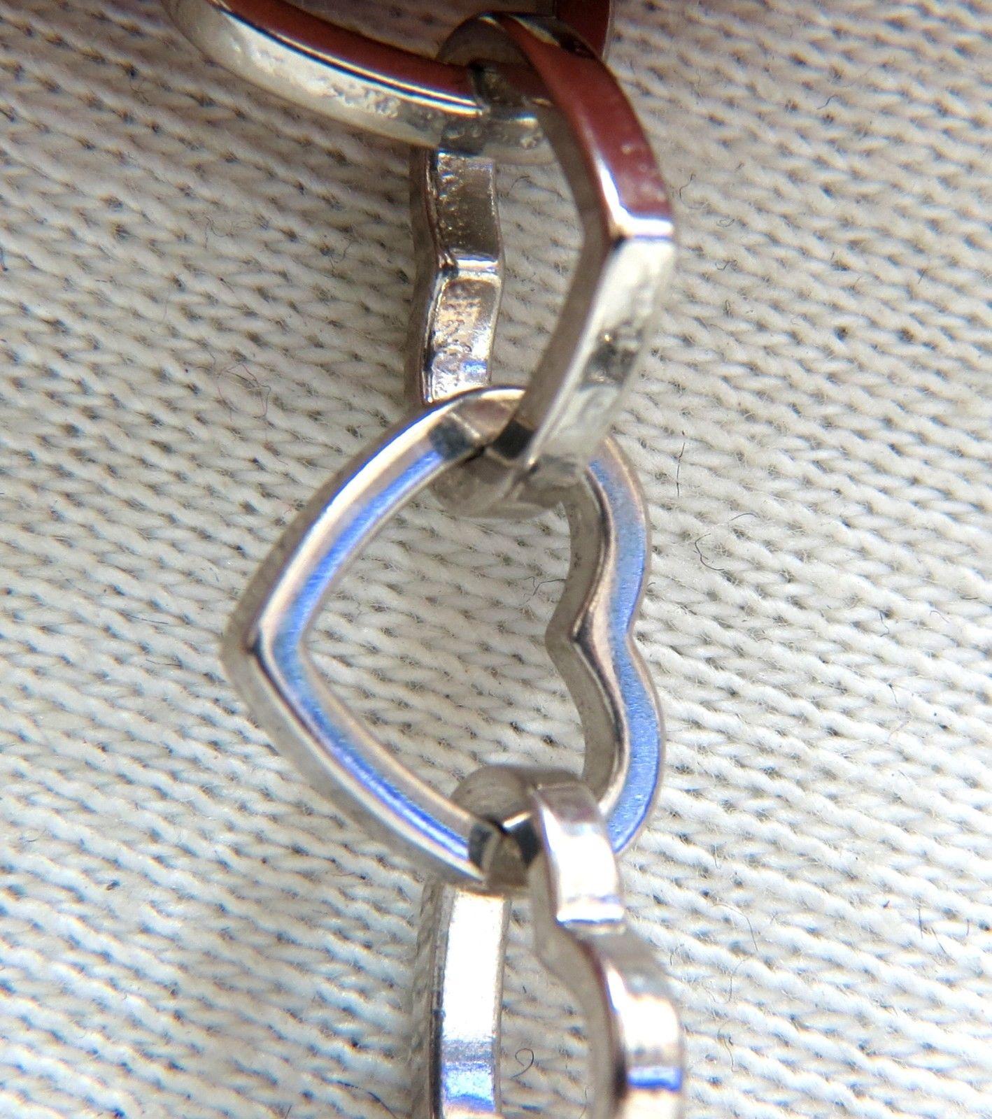 925 Sterling Silver Reversible Heart Linked Necklace 1