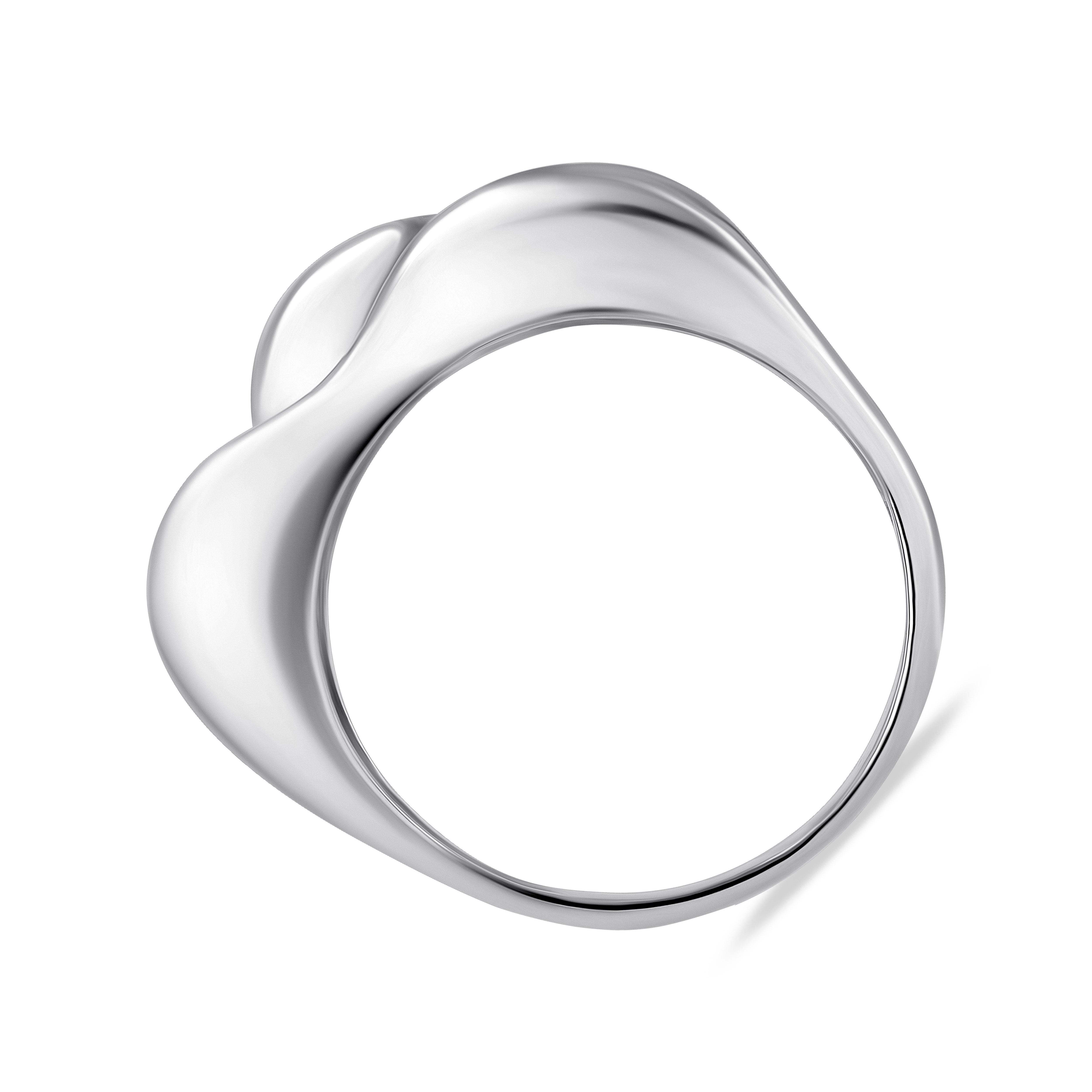 For Sale:  Wave Gilding Sterling Silver Ring Minimalist Elegant Cocktail Modern Jewelry 2