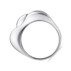 Wave Gilding Sterling Silver Ring Minimalist Elegant Cocktail Modern Jewelry