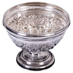 925/- Ciotola a forma di rosa in argento Sterling Birmingham 1905