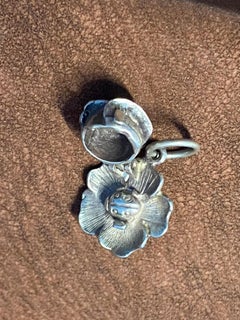 925 Sterling Silver Rose / Ladybug Vintage Opening Charm / Pendant