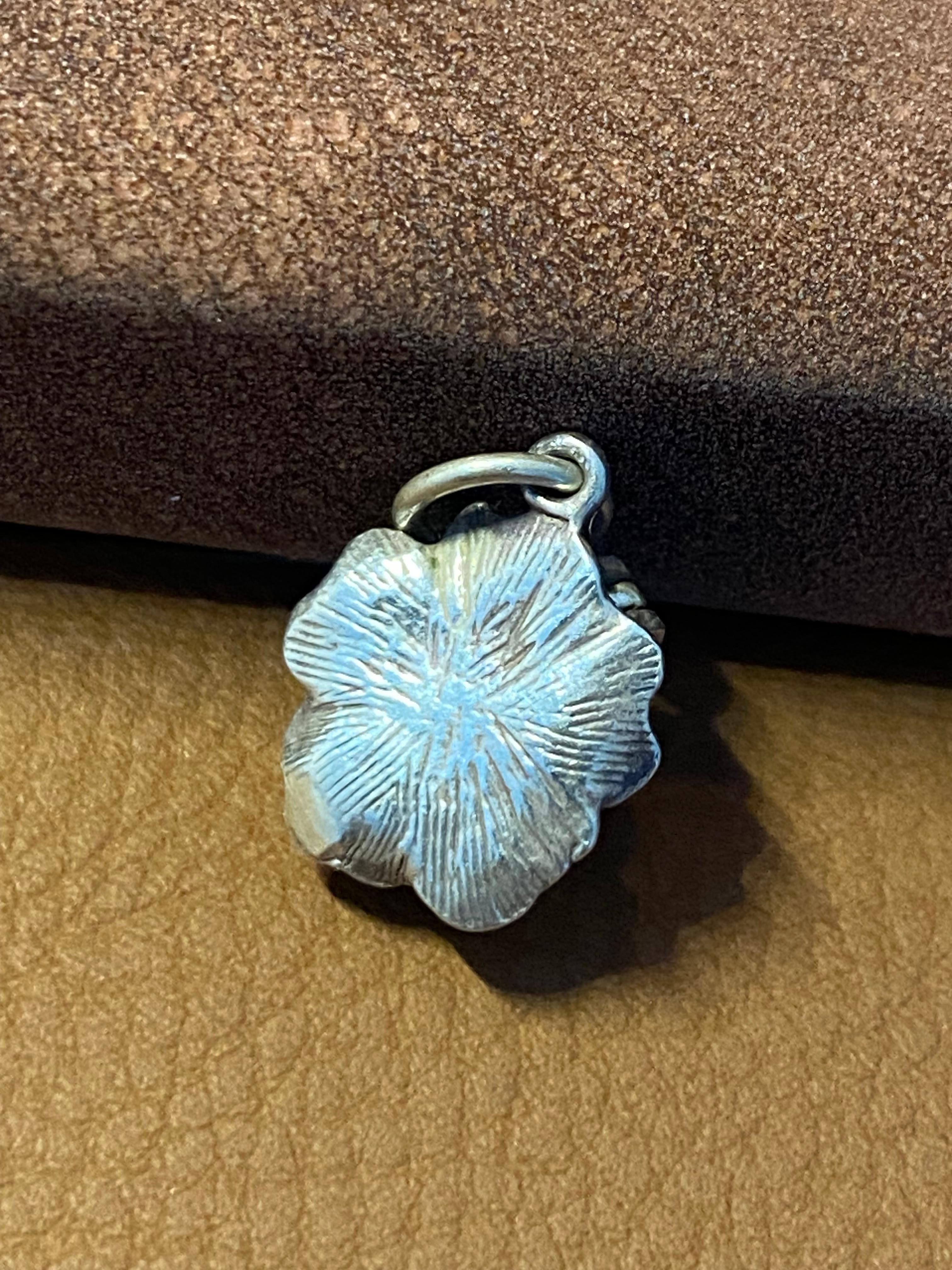 925 Sterling Silber Rose / Marienkäfer Vintage Eröffnung Charme / Anhänger Damen im Angebot