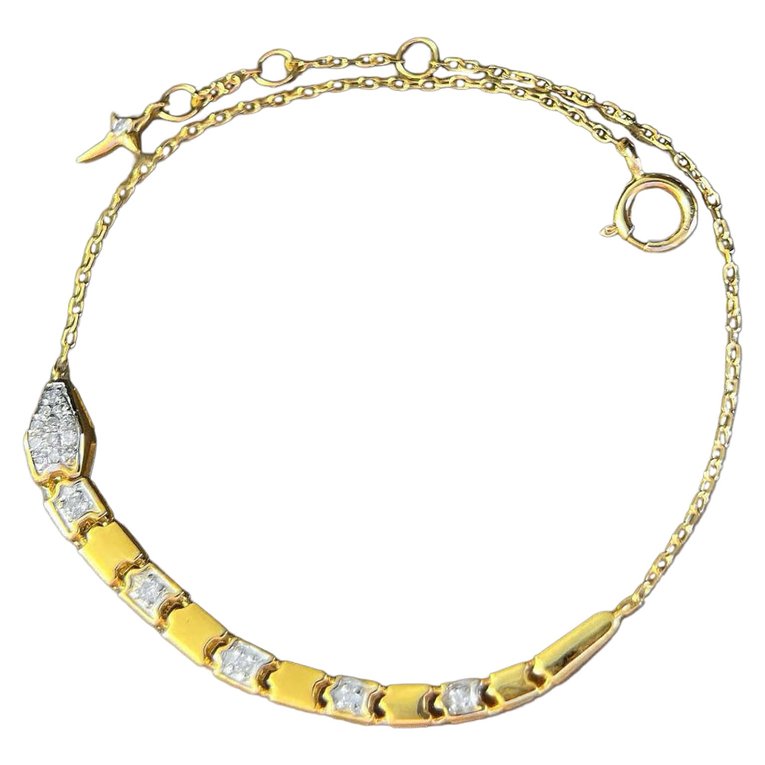 925 Sterling Silber Einfache Kette Armband für Frauen Moissanite Armband Geschenk. im Angebot