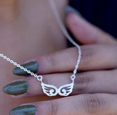 925 Sterling Silver Simple Necklace Natural Pave Diamond Pendant Gift For Women.