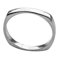 925 Sterling Silber Massiv Skinny Glatt Glatt Quadratisch Band Valentines Unisex Ring 925 Sterling Silber Massiv Skinny Glatt Glatt Quadratisch Band Valentines Unisex Ring