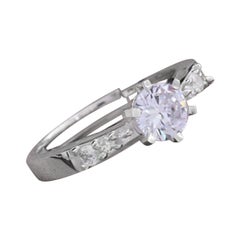 925 Sterling Silver Solitaire Moissanite Ring For Women Minimalist Gift For Her.