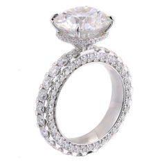 925 Sterling Silver Solitaire Ring For Women Beautiful Moissanite Wedding Ring.