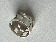 Bague carrée en argent sterling 925, taille 5,5