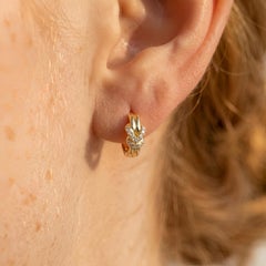 925 Sterling Silver Stud Style Earring For Women Knot Shape Pave Diamond Earring