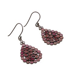 925 Sterling Silver Teardrop Earrings with Tourmaline & Topaz