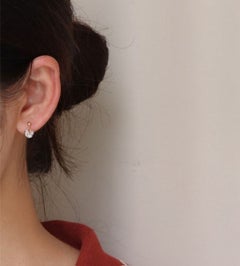 925 Sterling Silver Tiny Studs Earrings Beautiful Moissanite Studs Gift For Her.