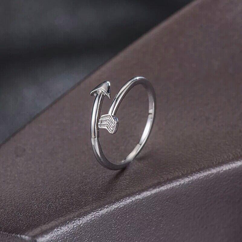 Women's or Men's 925 Sterling Silver Toe Rings For Women Arrow Summer Beach Toe Ring Stackable.
