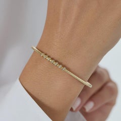 925 Sterling Silver Twisted Bracelet Beautiful Moissanite Bangle Bracelet Gift.