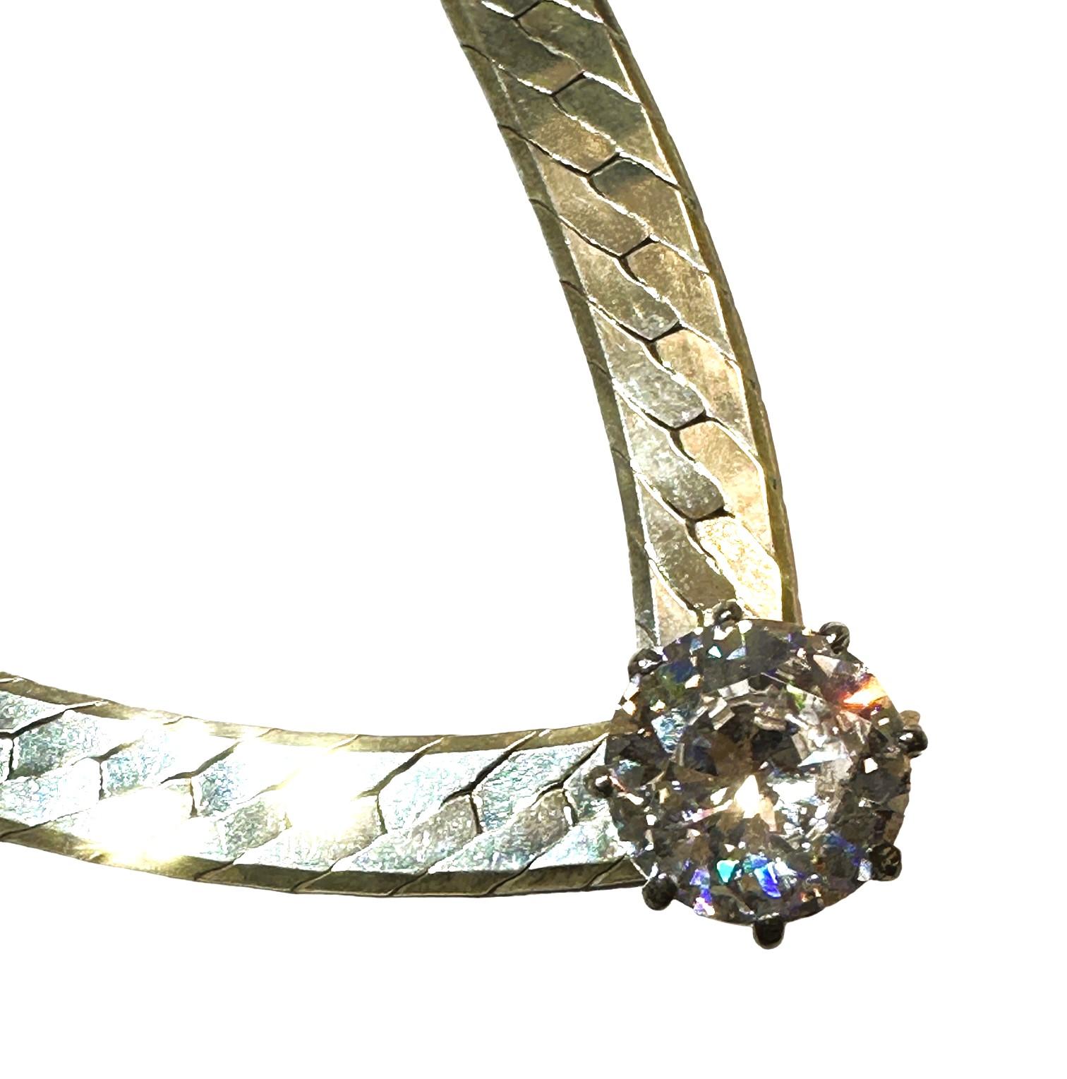 herringbone v necklace