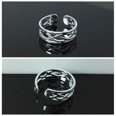 925 Sterling Silver Women Elegant Antique Toe Rings Trendy Summer Beach Jewelry.
