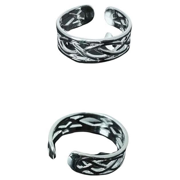 925 Sterling Silver Women Elegant Antique Toe Rings Trendy Summer Beach Jewelry. For Sale