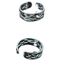 925 Sterling Silver Women Elegant Antique Toe Rings Trendy Summer Beach Jewelry.