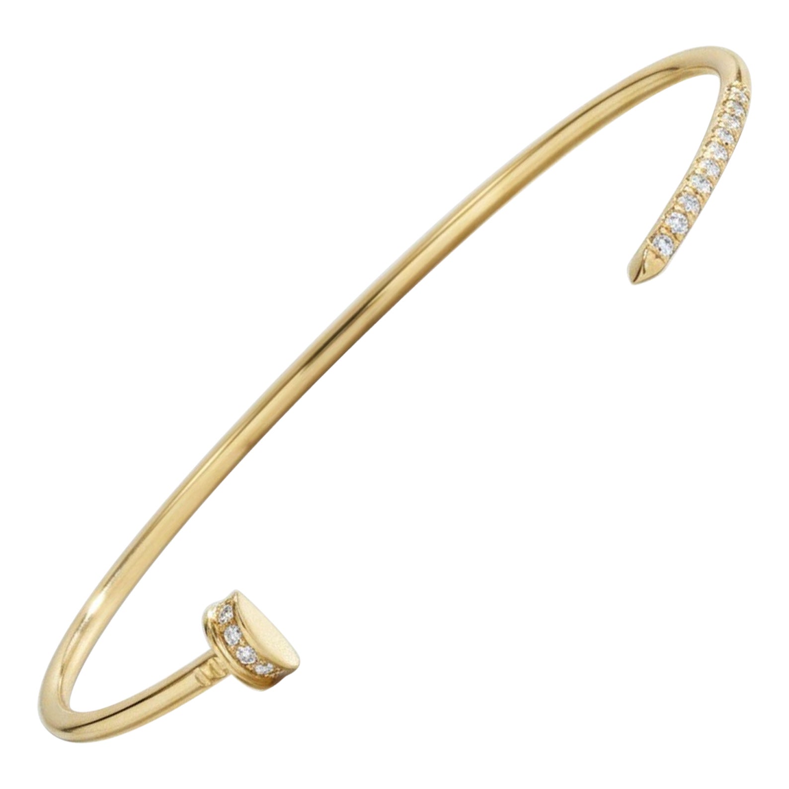 925 Sterling Siver Pulsera Brazalete Para Mujeres Moissanite Pulsera Simple .