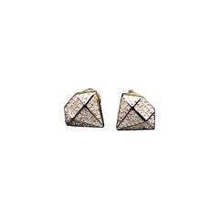 925 Sterling Siver Diamond Shaped Studs For Women Beautiful Moissanite Earrings