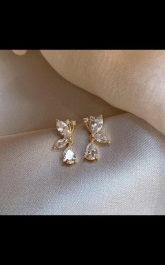 925 Sterling Siver Drop Stud Earrings For Women Moissanite Earrings Gift