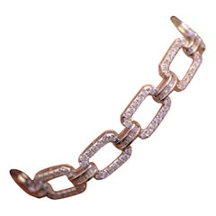 925 Sterling Siver Link Bracelet For Women Moissanite Bracelet For Women.