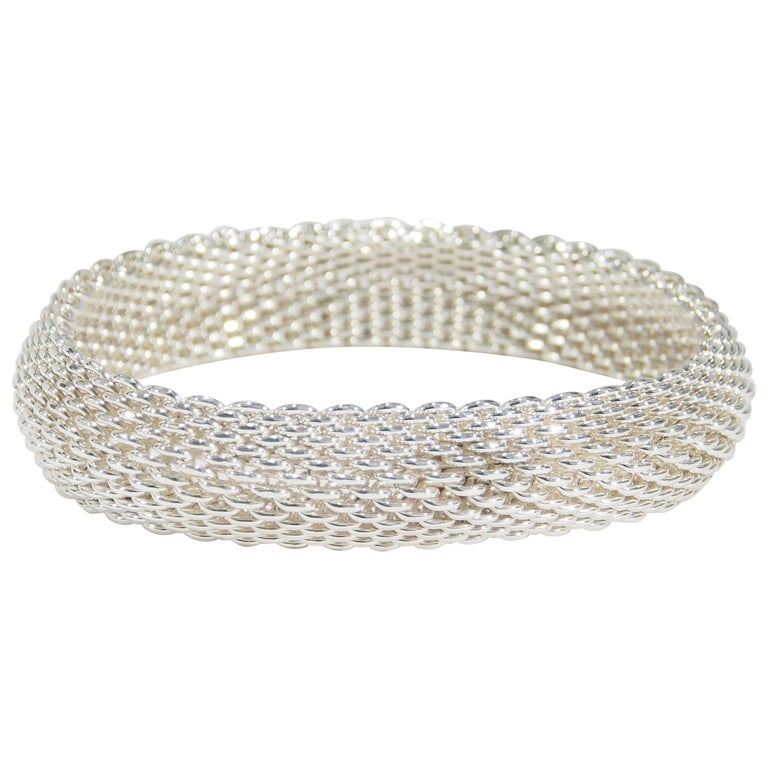 925 Tiffany And Co Sterling Silver Mesh Bracelet At 1stdibs