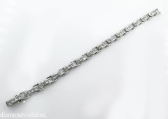 9.25 Carat Princess Diamond Tennis Channel Set Bracelet Platinum